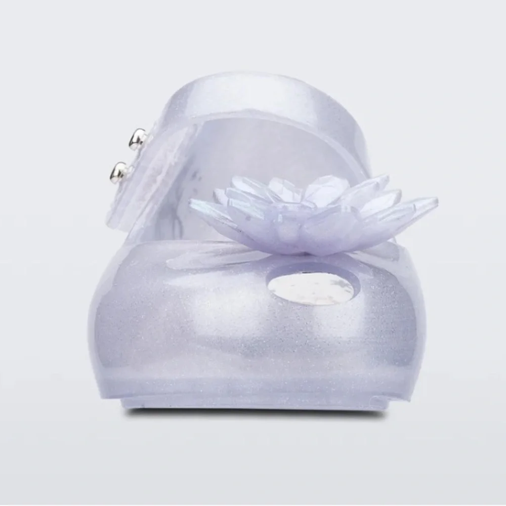 Mini Melissa Kids Frozen Elsa & Anna Shimmery White Mary Jane Shoes